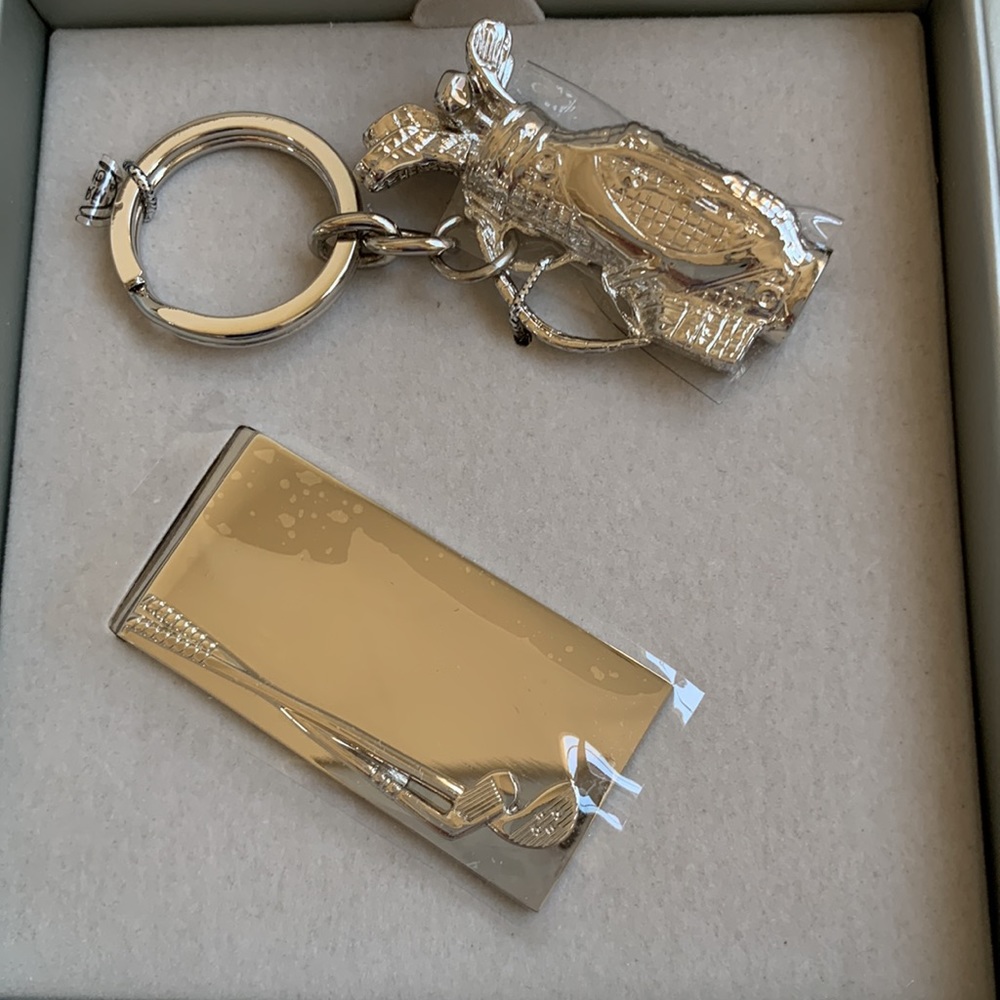 Things Remembered golf key chain and money clip gift set